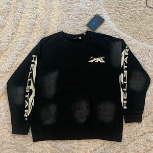 Hellstar Graphic Logo Black Sweater Men’s Size Large